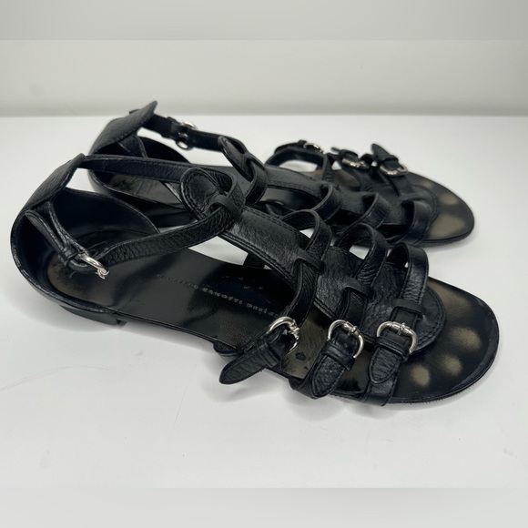 Giuseppe Zanotti Gladiator Black Sandals - Size 38.5 - Picture 1 of 5